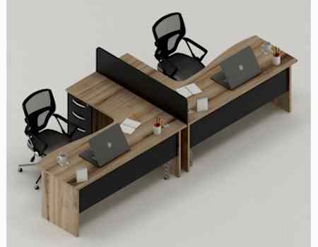 PLUS L İKİLİ ÇALIŞMA MASASI