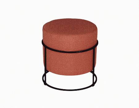METAL AYAKLI YUVARLAK PUF